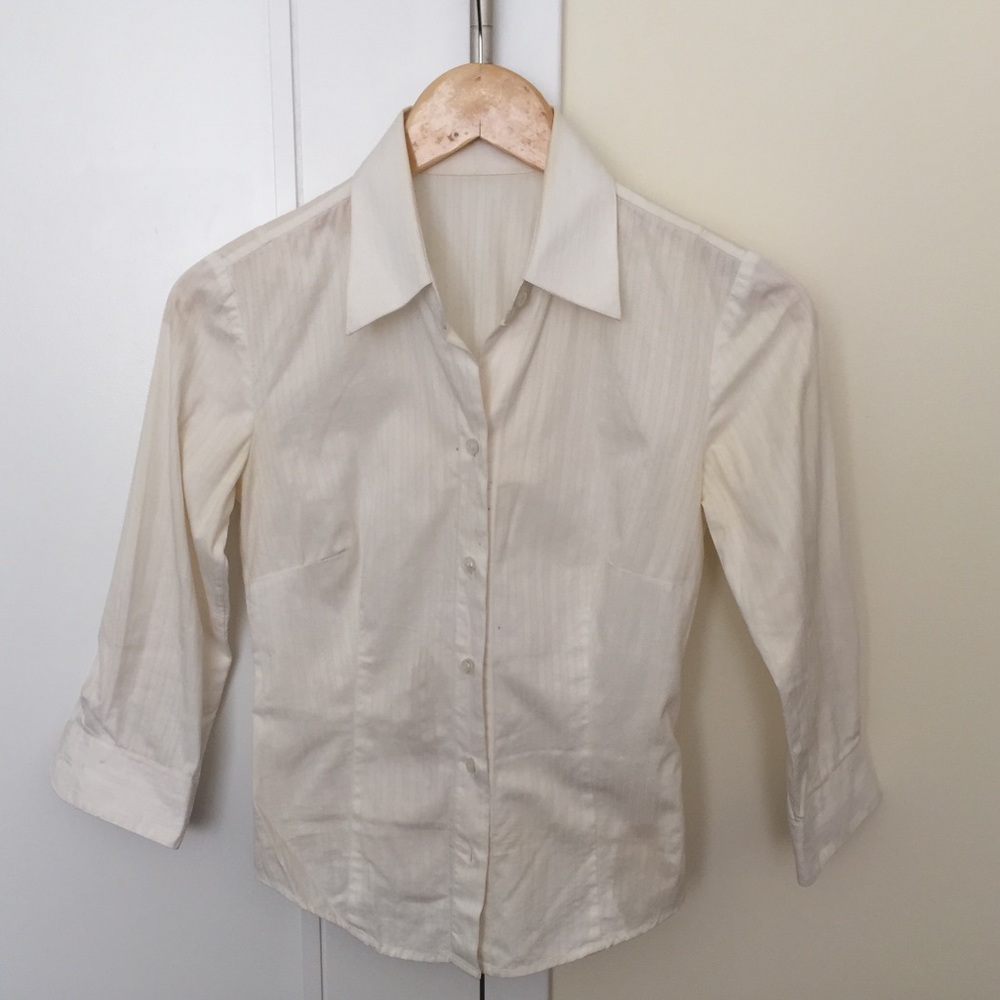 Custom made woven shirt 3/4 sleeve P0